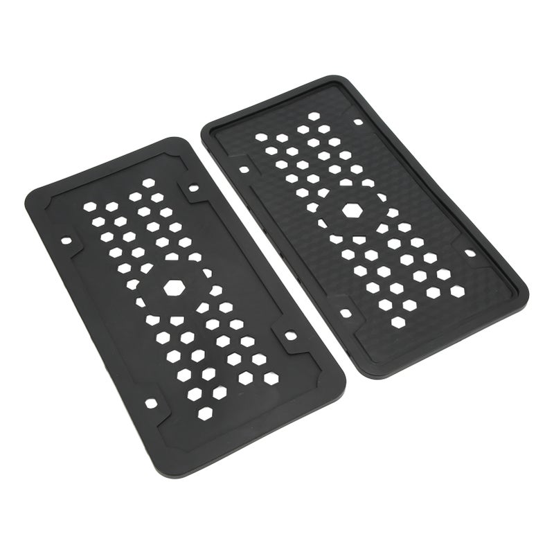2PCS License Plate Protector Silicone Frame Soft Flexible Black 305x155mm for USA Models - Image 4