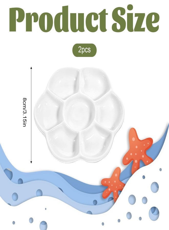 YQQYG 2Pcs Hermit Crab Food Dish, 7 Compartments Anti-Turning Food & Water Bowl, Tiny Reptile Water Bowl for Small Animal Hermit Aquarium Accessory - Image 2