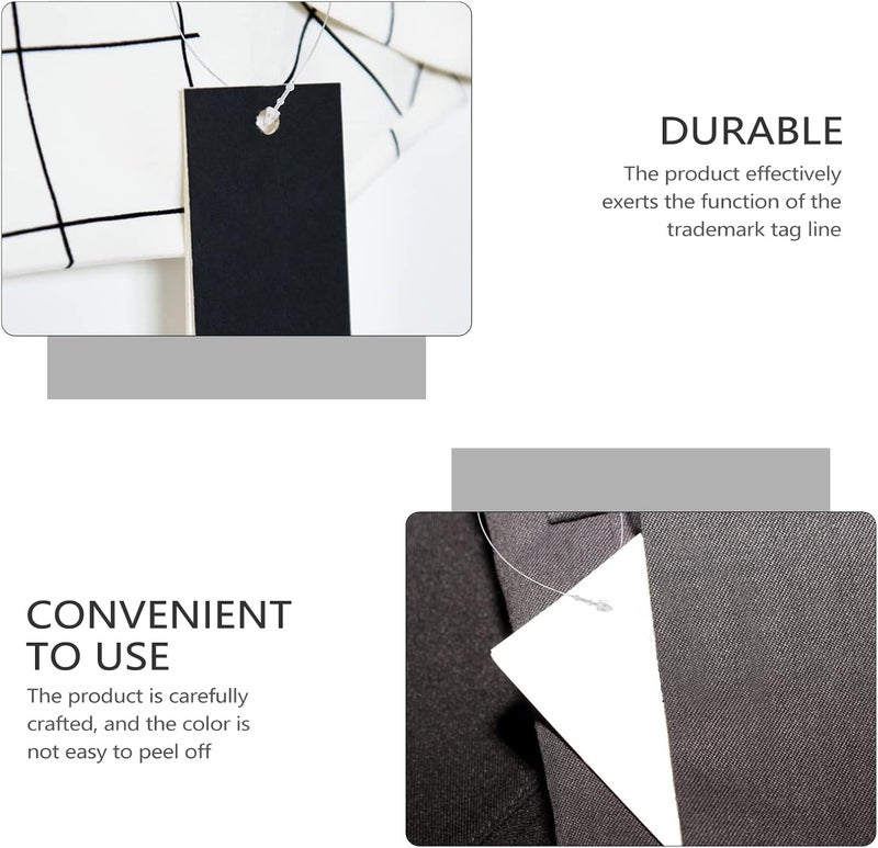 klarako 1900pcs String Tag line Clothes Tags Price Hanging Ropes Label Fasteners Craft Showing Fastener Cord Bullet Clasp Labels Hanging Rope Clothing tie Plastic - Image 5