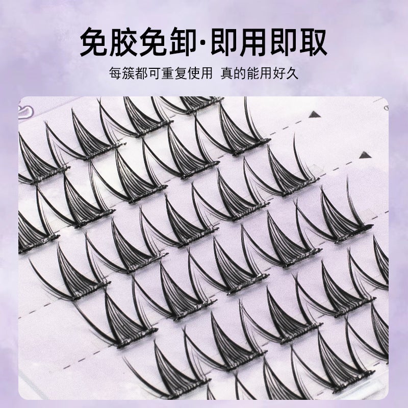 Magic Fairy Eyelash Glue-Free Tianshan Snow Lotus False Eyelash Comfortable Barbie Curling Sticky Novice Soft Lazy Person Without Glue - Image 3