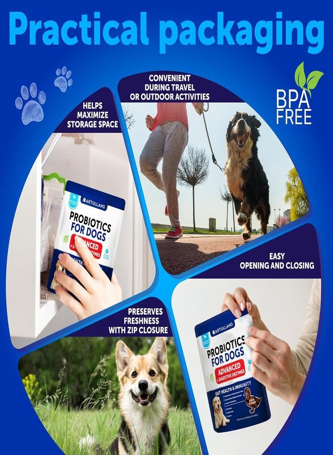 Artullano No Poo Chews for Dogs - Coprophagia Stool Eating Deterrent - Stop Eating Poop Treats with Probiotics, Digestive Enzymes, Pumpkin - Prevent Dog, Puppy from Eating Poop - Gut Health Support Supplement - Image 5