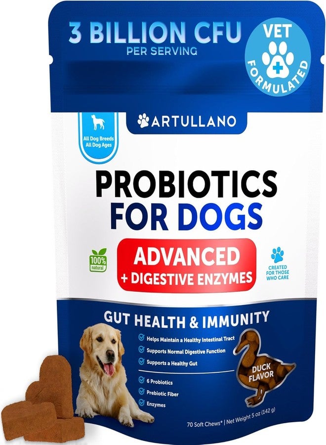 Artullano No Poo Chews for Dogs - Coprophagia Stool Eating Deterrent - Stop Eating Poop Treats with Probiotics, Digestive Enzymes, Pumpkin - Prevent Dog, Puppy from Eating Poop - Gut Health Support Supplement - Image 1