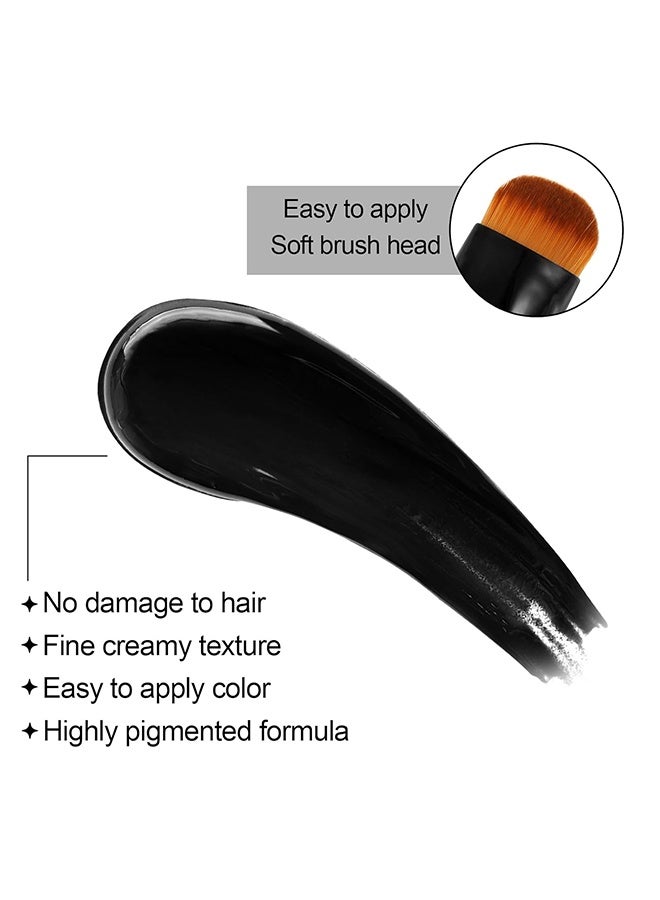 إيلهو غطاء رمادي سحري ، عصا تصفيف الشعر النباتية القابل للتصرف الجذر لمسة عصا مسحوق شعري - تغطية رمادية مؤقتة ، قلم إسفنجي لتظليل الشعر مقاوم للماء لحشو الشعر وصبغ الجذر - أسود - Image 4