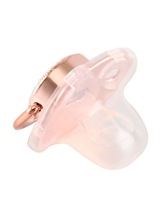Alphabet Soother With Soother Clip Rose Gold - Image 3