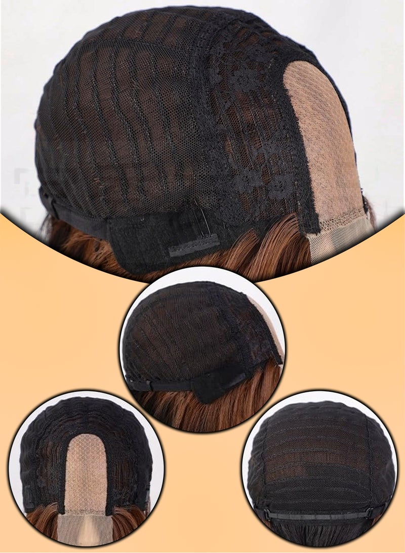 Estelle Small Lace Front Wig for Women Long Short Curly and Straight lady Wig Girl Wig daily wig party wig dark brown Short Straight Dark Brown - Image 5