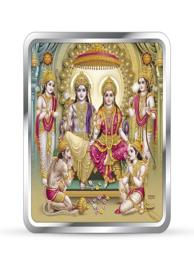 Silviya BIS Hallmarked 999 Pure Silver Shri Ram Darbar Coin (10g) Square Shape - Hindu Religious Gift - Home & Altar Decor - With Certificate of Authenticity - Image 2