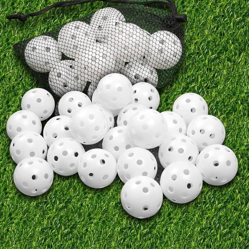 THIODOON Practice Golf Balls Limited Flight Golf Balls 40mm Hollow Plastic Golf Training Balls Colored Airflow Golf Balls for Swing Practice Driving Range Home Use Indoor - Image 1