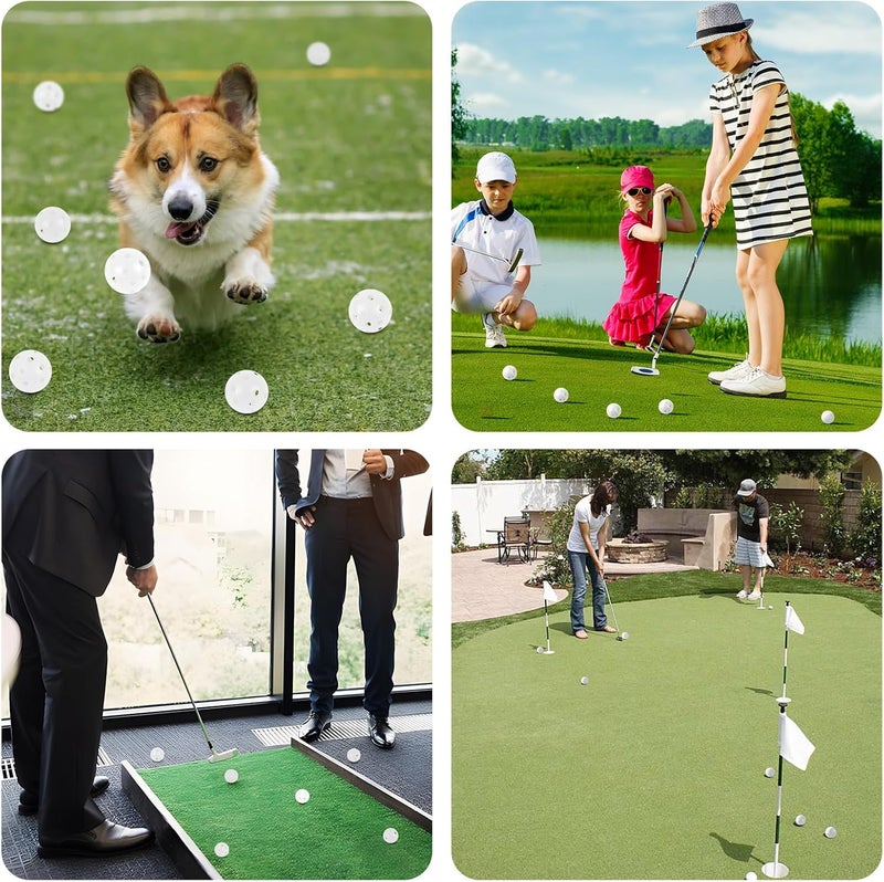 THIODOON Practice Golf Balls Limited Flight Golf Balls 40mm Hollow Plastic Golf Training Balls Colored Airflow Golf Balls for Swing Practice Driving Range Home Use Indoor - Image 2