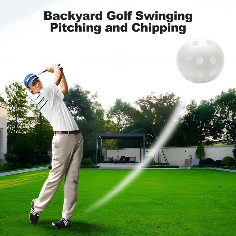 THIODOON Practice Golf Balls Limited Flight Golf Balls 40mm Hollow Plastic Golf Training Balls Colored Airflow Golf Balls for Swing Practice Driving Range Home Use Indoor - Image 3