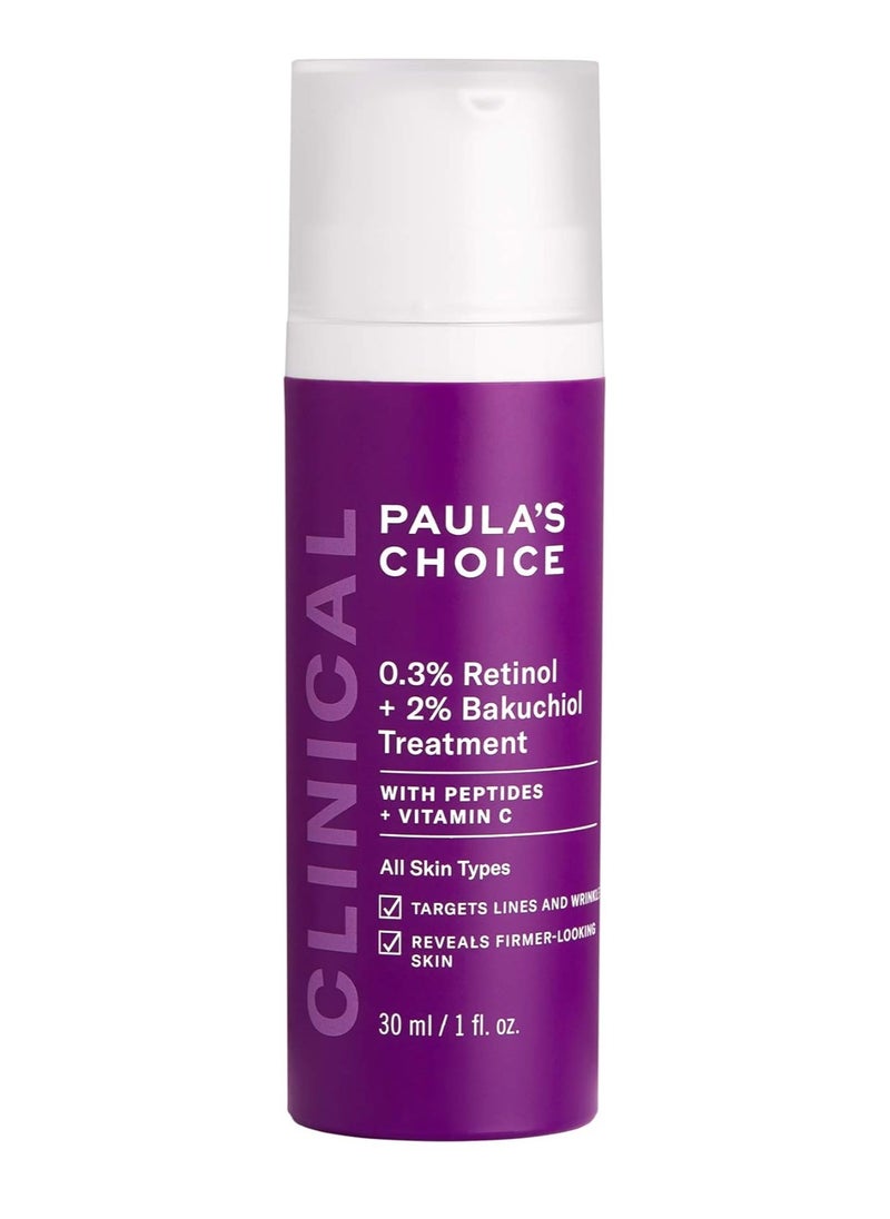 PAULA'S CHOICE Clinical 0.3% Retinol + 2% Bakuchiol Treatment - 30ml  - Image 1