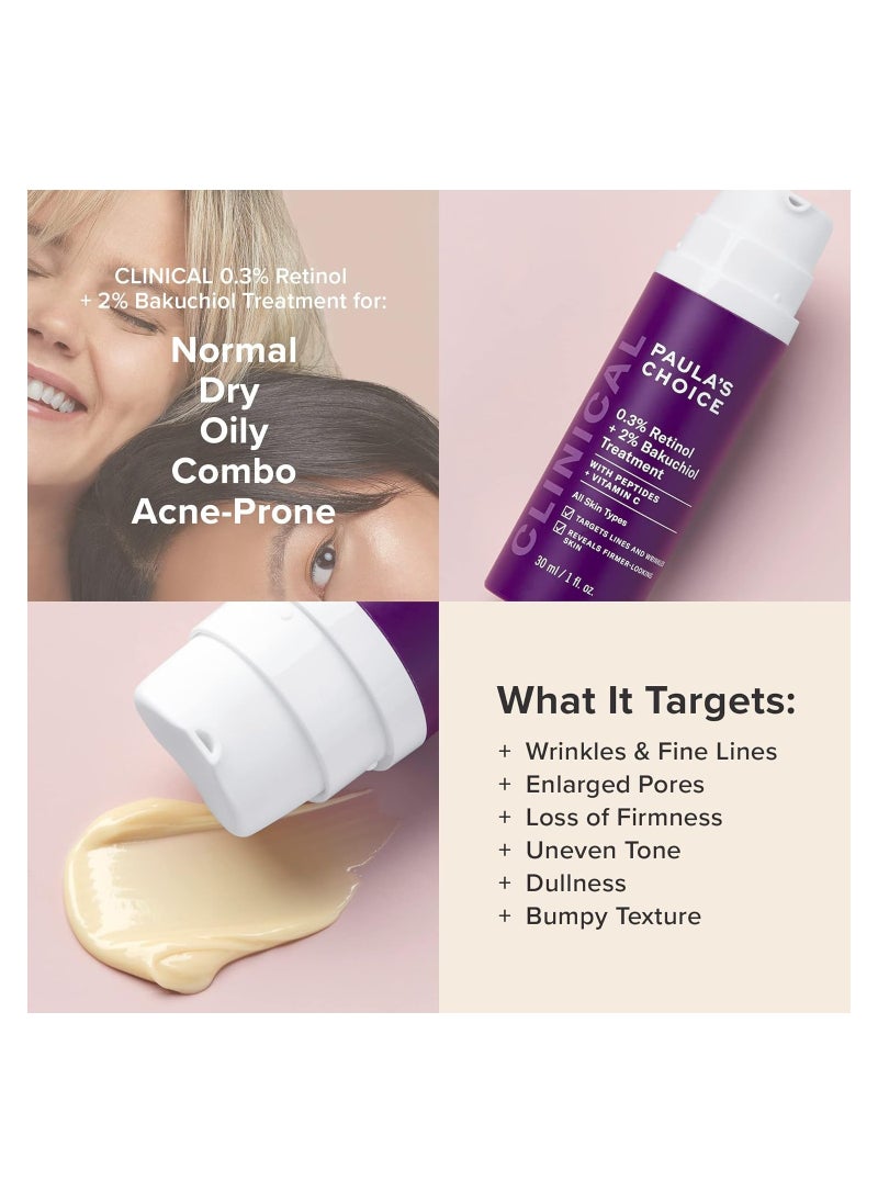 PAULA'S CHOICE Clinical 0.3% Retinol + 2% Bakuchiol Treatment - 30ml  - Image 4