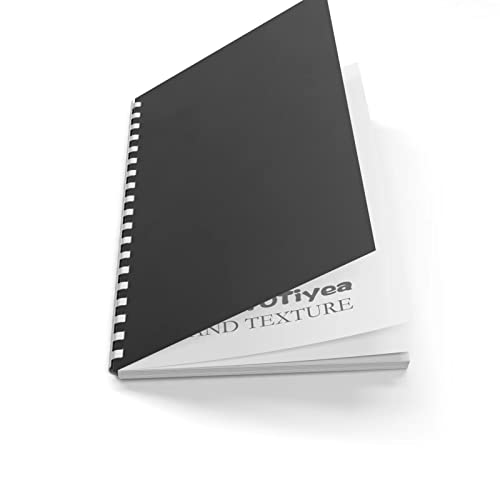 TOTiyea 100 Pack 16 Mil Poly Binding Covers, Sand Texture Binding Presentation Covers, Letter Size, Square Corners, Un-Punched, Black Color - Image 2