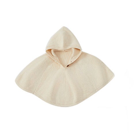 Girls Cape Sweater Autumn 2024 New Children Korean Style Western Style Baby Girl Hooded Sweater Coat Top Sweater cloak 