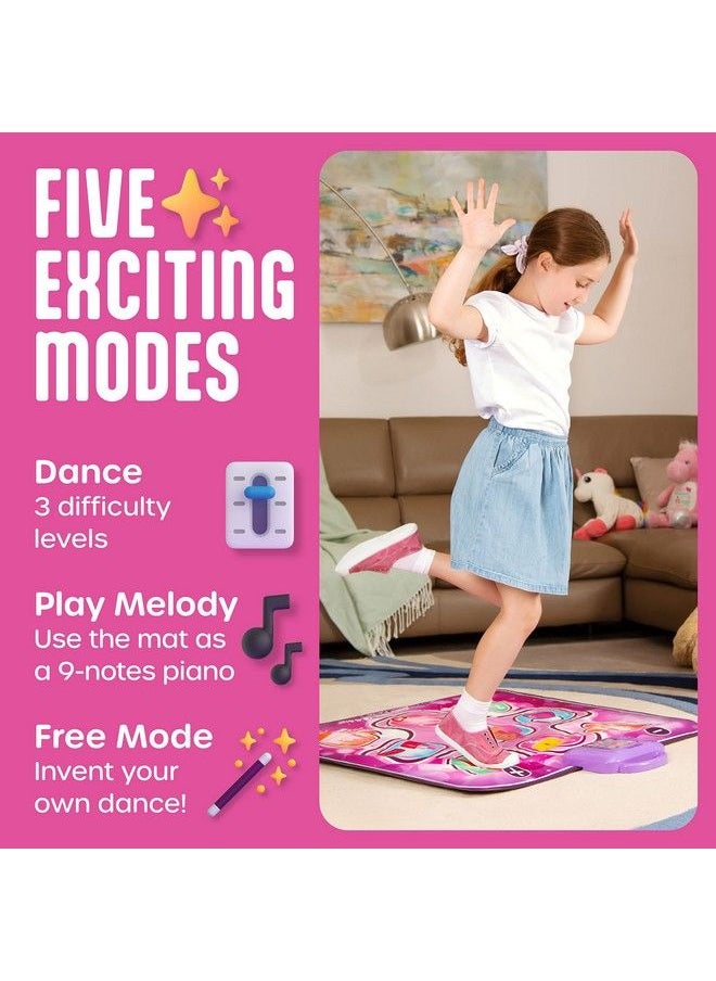 Atlasonix Dance Mat For Kids Ages 48 Year Old Dance Pad For Girls Toddlers Music Mat Dancing Mat For Kids With Led Lights Adjustable Volume Builtin Music Dance Gifts For Girls  - Image 4