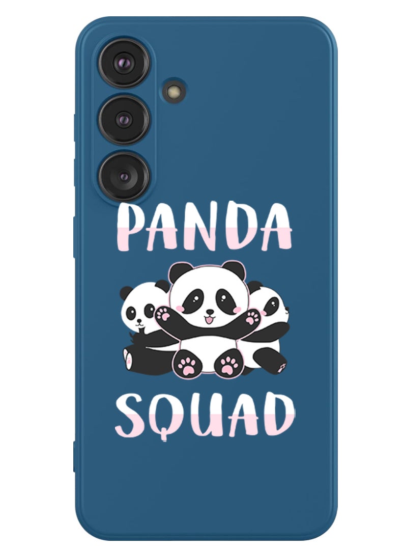 Theodor Protective Slim Fit Case Liquid Silicone Cover with Full Body Protection Anti-Scratch Shockproof Case For Samsung Galaxy S24 Plus (Blue) - Panda squad - Image 1