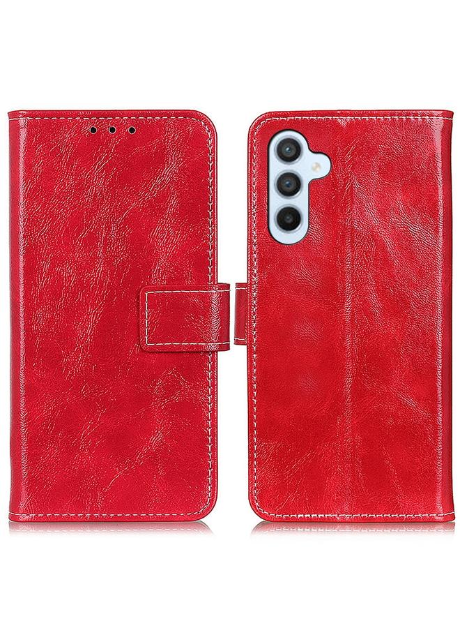 S-TOP Case For Samsung Galaxy M34 5G Retro Crazy Horse Texture Horizontal Flip Leather Phone Case - Image 1