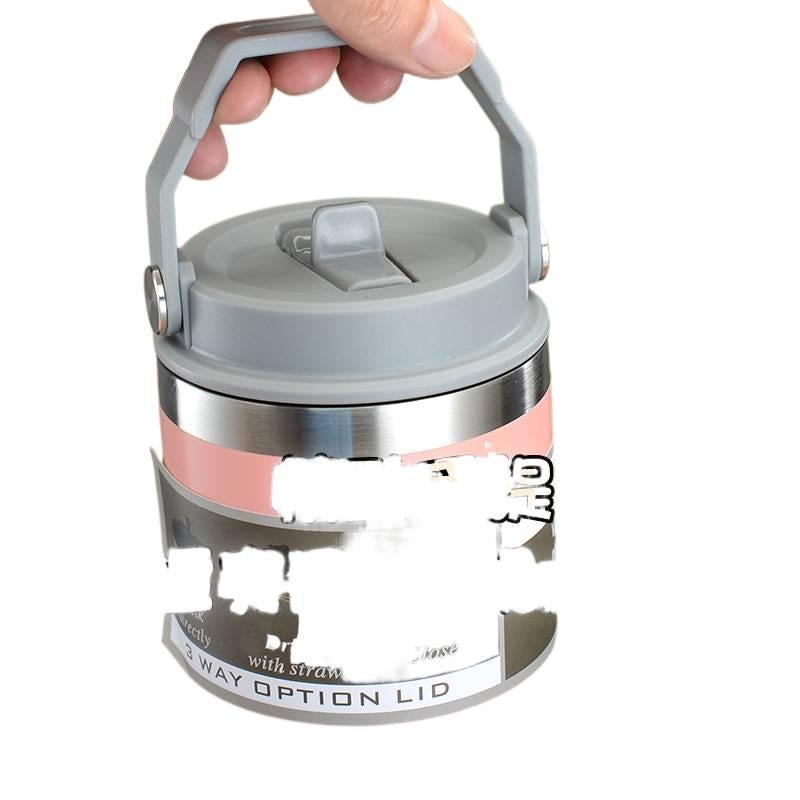 كوب قهوة للسفر بغطاء بشفاط من ستانلس ستيل وجدار مزدوج، أسود، 600 ml، مناسب للتنقل مع غطاء بقشة من الستانلس ستيل باللون الأسود للتخزين العملي للمدرسة للاستخدام العملي - Image 5