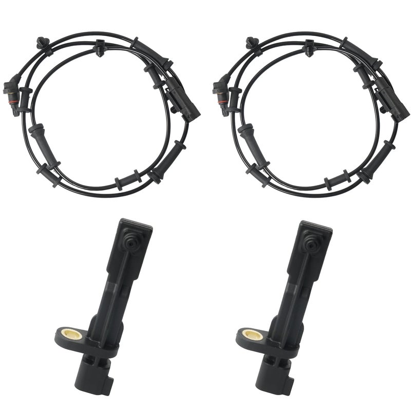 BELKEBIR 4PCS ABS Wheel Speed Sensor Front Rear Left Right Compatible with 20072011 Jeep Wrangler 38L 20122017 Jeep Wrangler 36L Replace 68003281AA 68003281AB 52125003AD 52125003AB 52125003AC - Image 3