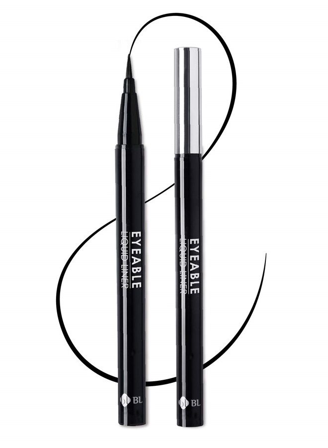 Eyeable Liquid Liner by BL Lashes | Eyelash extension friendlly eyeliner| Safe for lash extensions| Water-based, Smudge-proof, Long lasting formula, Black, 0.6ml