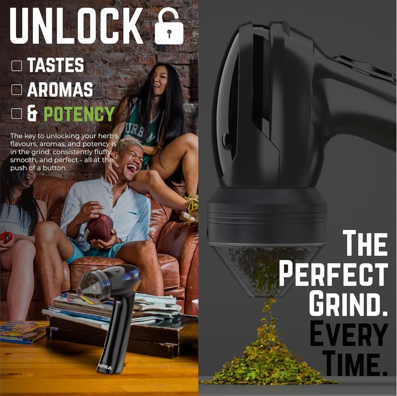 Mamba مطحنة أعشاب كهربائية USB خفيفة 0.75 جرام برأس بلاستيكي كامل - Image 4