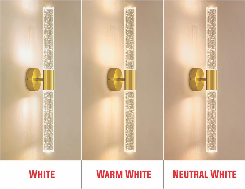 Lamp master Round Acrylic Luxurious LED Wall Light for Mirror, Wash Basin, Bedroom, Hotel Passage, Living Room | Soft & Bright White LED Lighting - 1 Pack (Crystal Bubble wall Light, Pack of 2) - Image 5