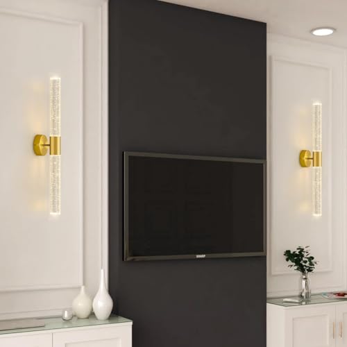 Lamp master Round Acrylic Luxurious LED Wall Light for Mirror, Wash Basin, Bedroom, Hotel Passage, Living Room | Soft & Bright White LED Lighting - 1 Pack (Crystal Bubble wall Light, Pack of 2) - Image 3