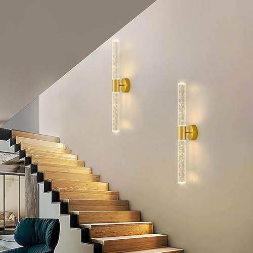 Lamp master Round Acrylic Luxurious LED Wall Light for Mirror, Wash Basin, Bedroom, Hotel Passage, Living Room | Soft & Bright White LED Lighting - 1 Pack (Crystal Bubble wall Light, Pack of 2) - Image 2