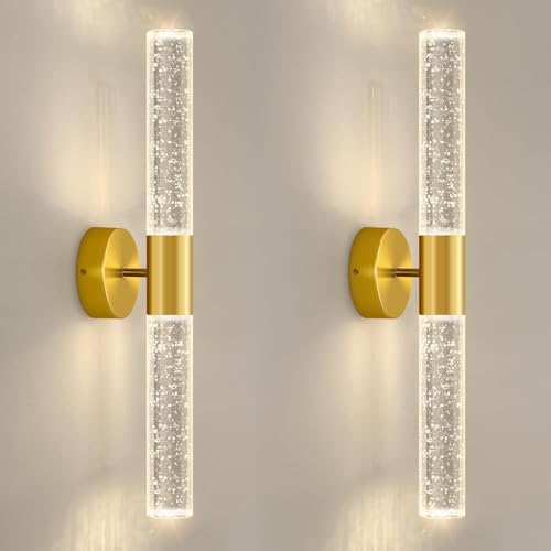 Lamp master Round Acrylic Luxurious LED Wall Light for Mirror, Wash Basin, Bedroom, Hotel Passage, Living Room | Soft & Bright White LED Lighting - 1 Pack (Crystal Bubble wall Light, Pack of 2) - Image 1