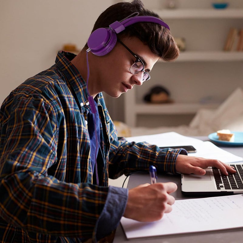 Wired Over-Ear Gaming Headphones with in-line Mic and Bass Stereo Sound for Computer Gamers, Purple Color, Wired Headset for PC and Console Gaming - Image 5