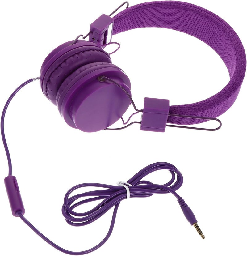 Wired Over-Ear Gaming Headphones with in-line Mic and Bass Stereo Sound for Computer Gamers, Purple Color, Wired Headset for PC and Console Gaming - Image 1
