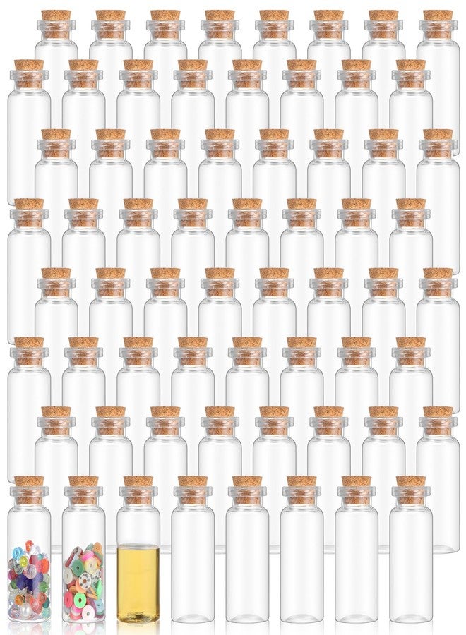 xozeooeu 120 Pack 10ml Mini Plastic Bottles with Cork Stoppers, Small Empty Clear Plastic Jars for DIY Crafts, Wedding Favors, Spice & Sample Containers, Party Decor - Image 1