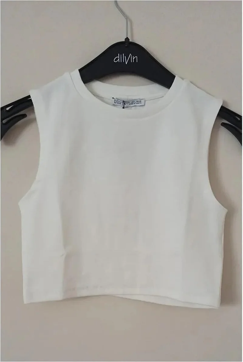 ديلفين Crop Top Ecru
