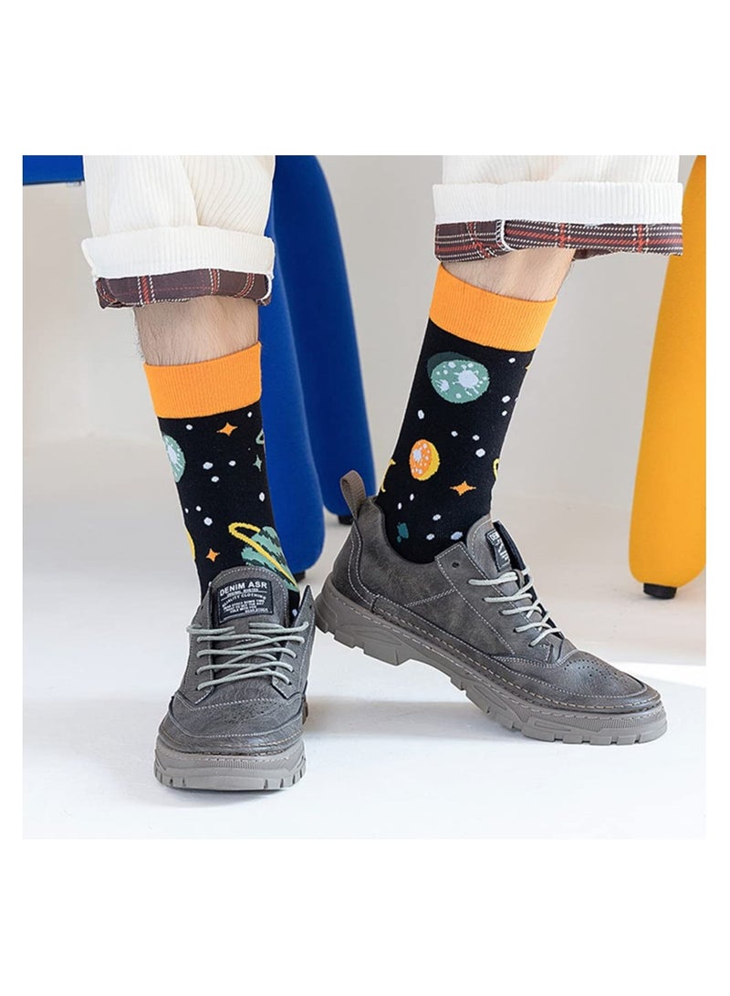 SYOSI Men's Colorful Dress Socks Novelty Funny Fancy Funky Patterned Crew Sock Casual Crazy Socks for Men, Men's Sports and Outdoors Fun Novelty Crew Socks - Image 3