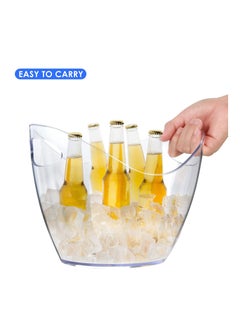 SYOSI Ice Bucket Wine Bucket，Clear Acrylic 4 Liter Plastic Tub for Drinks and Parties, Food Grade, Perfect for Wine, Champagne or Beer Bottles  - Image 3