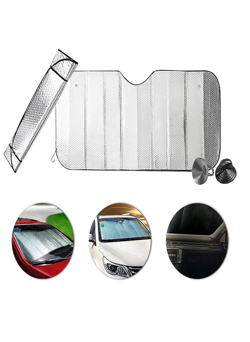 Generic Car Front Windshield Sunshade, Foldable UV Protection Front Window Cover, Keeps Windshield Cool  - Image 1