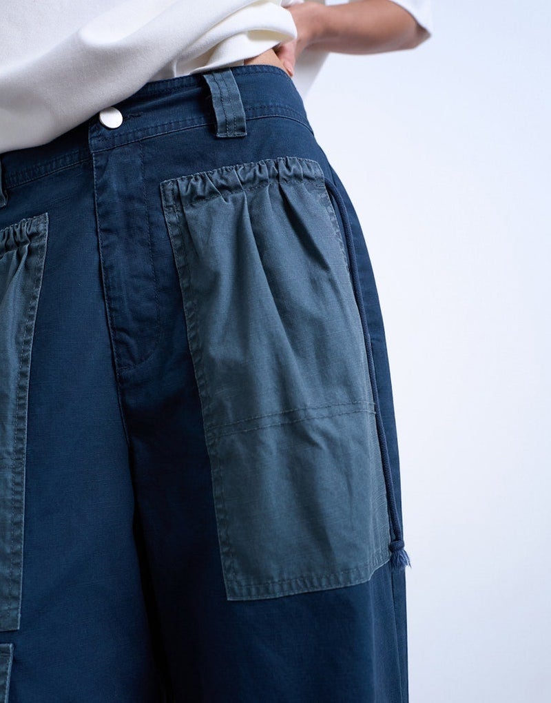TOPSHOP Casual High Rise Two-Tone Cargo Trousers - Image 4