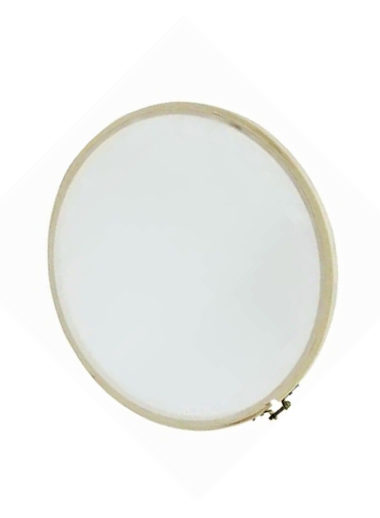 White Chiffon Stretch Round, 20cm Diameter for Silk Painting, Embroidery, Batik Printing, Stencil Printing, Crafts - Image 1