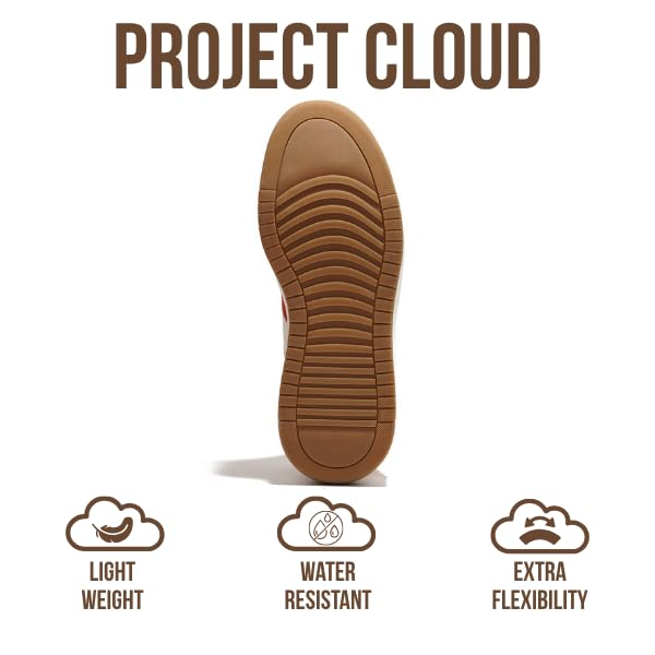 Project Cloud Platform Sneakers for Women - Lightweight Memory Foam Insole Womens Sneakers - Non-Slip Fashion Sneakers for Women Footwear - Women's Fashion Platform Shoes (Nita, Red, 6) - Image 4