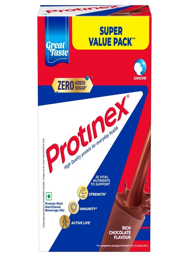 Protinex Health And Nutritional Drink Mix with High protein & 10 Immuno Nutrients, Tasty Chocolate, 1 Kg & Health And Nutritional Drink Mix with High protein&10 Immuno Nutrients, Tasty Chocolate, 250g - Image 2