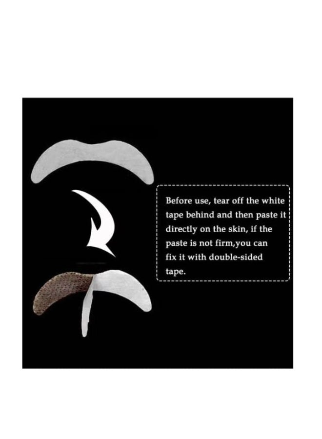 20 Pack Self-Adhesive Mustache and Eyebrow Fake Eyebrows for Cosplay and Costume Parties - Image 3