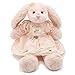 oits cute Small Soft Stuffed Animal Bunny Rabbit Plush Toy for Baby Girls 15inch Pink Rabbit Wearing Pink Vintage Dress - Image 4