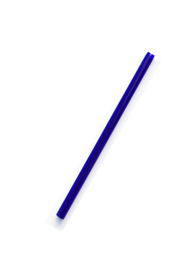 Factory Direct Glass Straw Transparent Color High Temperature Resistant Straw Creative Milk Tea Drink Glass Straw-Color:Straight Tube Sapphire Blue 8mm 20cm - Image 1