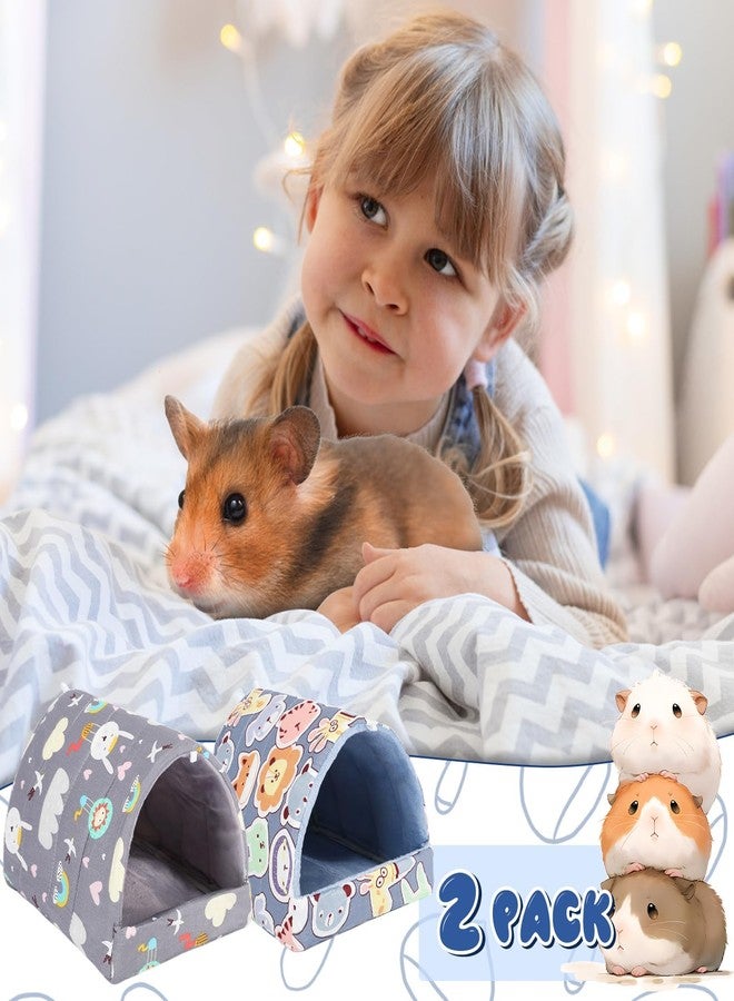 UPINS 2 Pack Guinea Pig Hideout,Guinea Pig Bed Washable Small Animal House Cage Accessories for Mouse Chinchillas Hamsters Hedgehogs Ferrets Bearded Dragons and Rats - Image 5