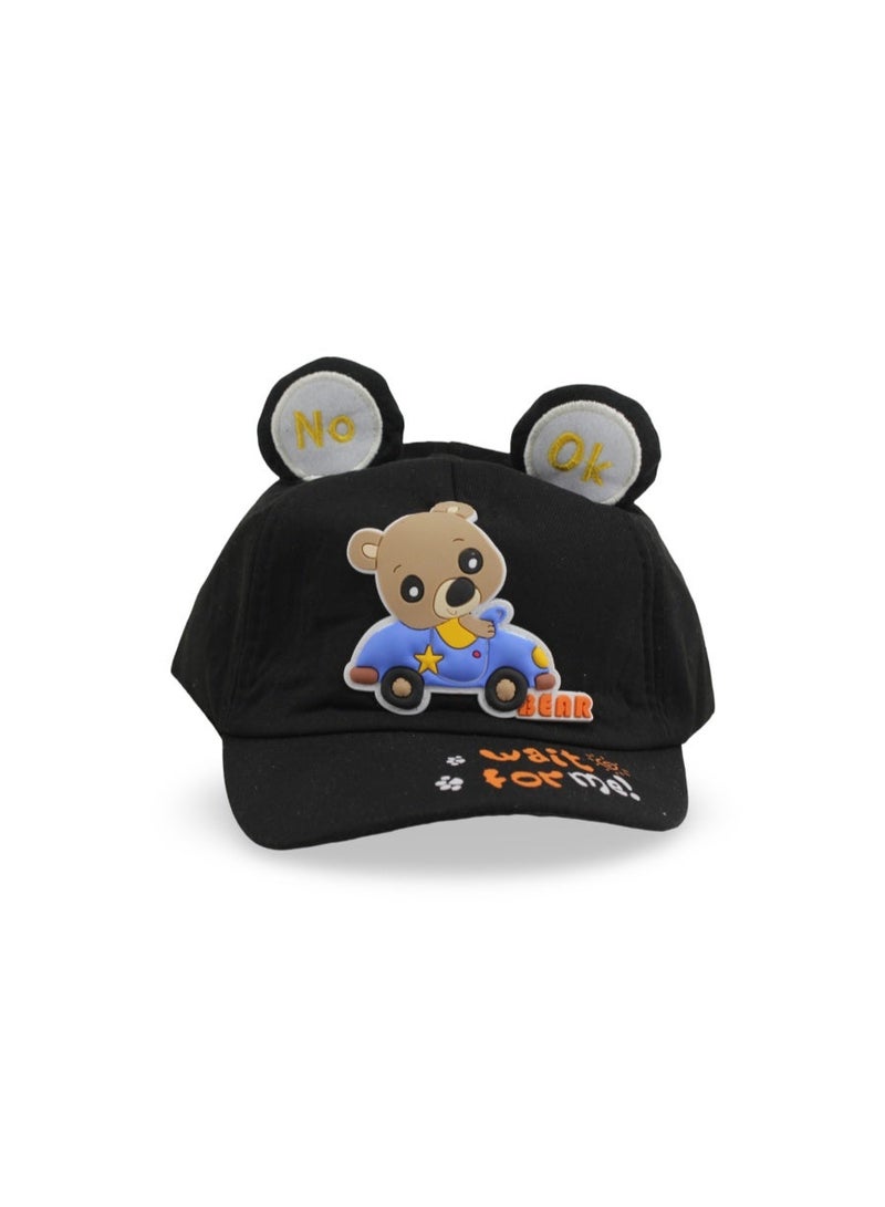 Fancy Unisex Cotton Cap – Bear Design - Image 1