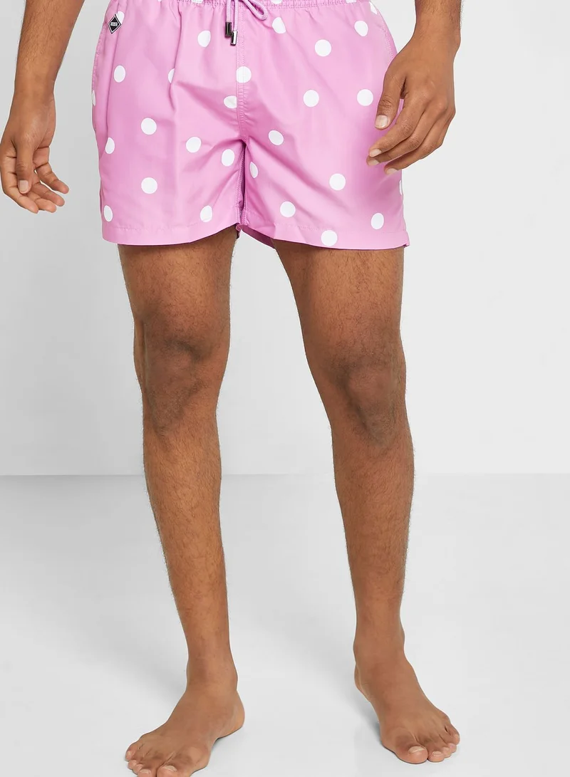 NIKBEN Pink Dot Swim Shorts