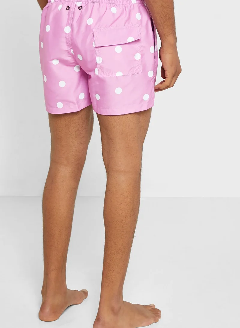 NIKBEN Pink Dot Swim Shorts