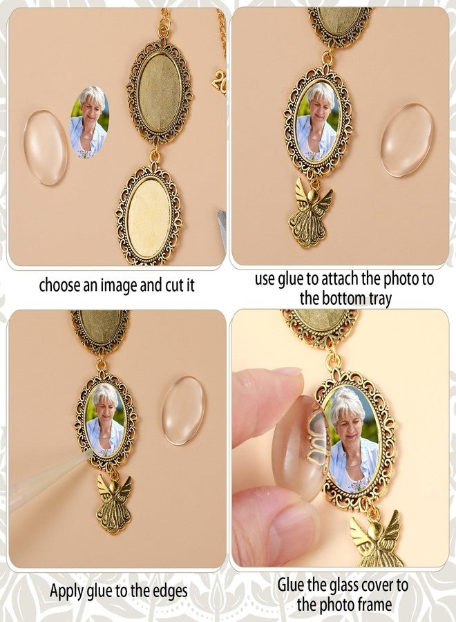 Sureio 8 Pcs Graduation Cap Memorial Photo Charm Tassel Charms for 2026 Tassel Charm Memorial Photo Class Decorations Graduation Gifts to The Cap Topper(Antique Gold) - Image 3