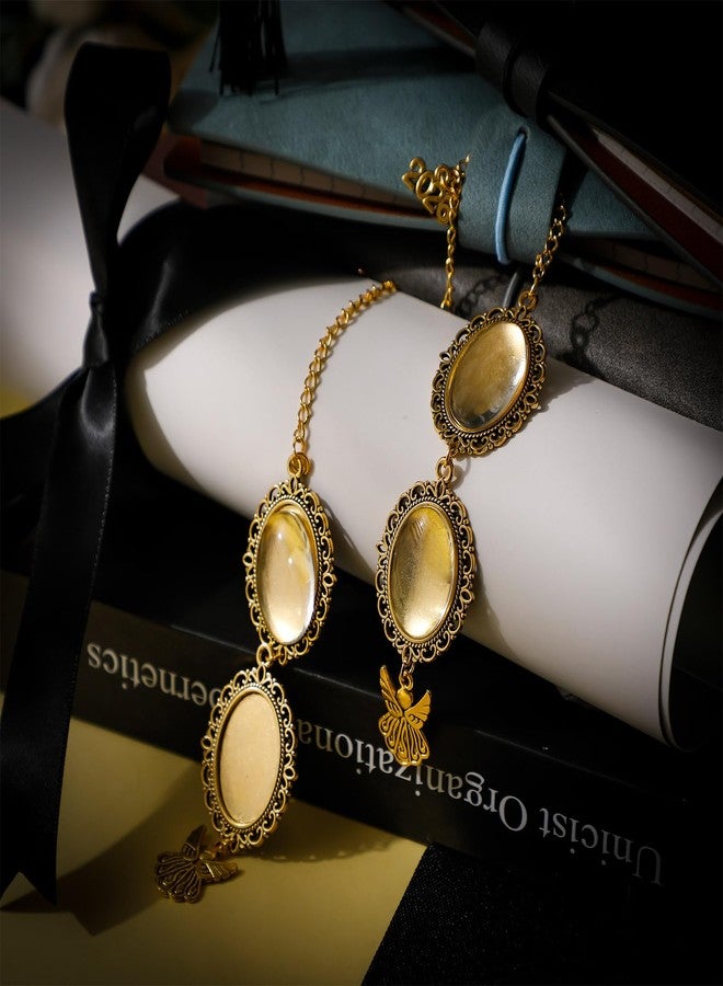 Sureio 8 Pcs Graduation Cap Memorial Photo Charm Tassel Charms for 2026 Tassel Charm Memorial Photo Class Decorations Graduation Gifts to The Cap Topper(Antique Gold) - Image 4