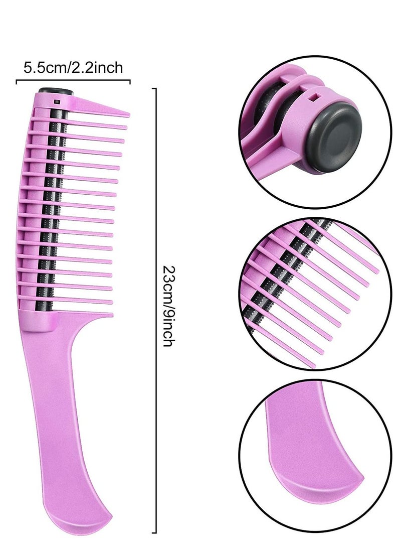 Generic Professional Anti-tangle Rotating Comb Professional Hair Dyeing Comb Daily Hair Care Comb- Purple  - Image 5
