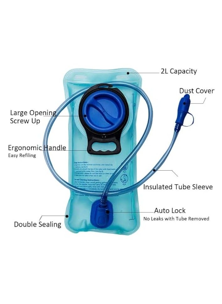Green Tiger Hydration Bladder - 2L Water Reservoir, Replacement Water Bladder BPA Free, Leak Proof Hydration Pack for Running Cycling Hiking Camping Climbing - Image 2